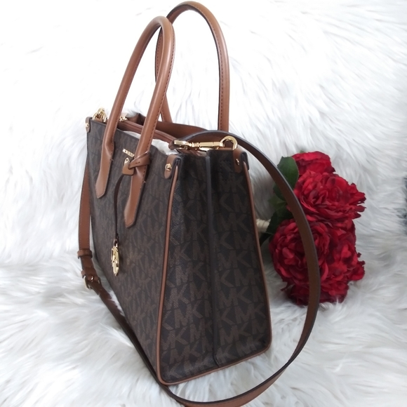 NWT MICHAEL KORS MAPLE LARGE SATCHEL HANDBAG - Picture 4 of 10